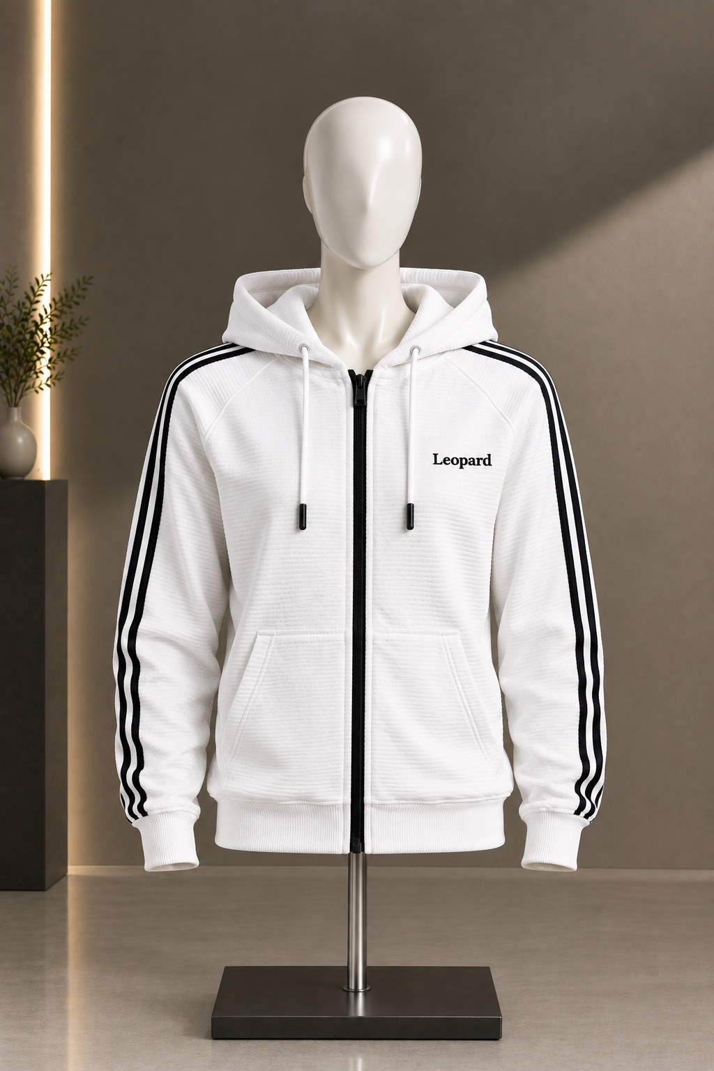 Leopard Rib Track Jacket Women